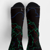 Mädchen mit Ringelblumen-Afro-Puffs Socken (Oben)