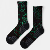 Mädchen mit Ringelblumen-Afro-Puffs Socken (Links)