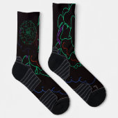 Mädchen mit Ringelblumen-Afro-Puffs Socken (Rechts)