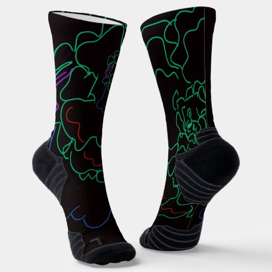 Mädchen mit Ringelblumen-Afro-Puffs Socken (Gewinkelt)
