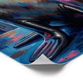 Mädchen mit Robbe im hyperrealistischen Neo-Impres Poster (Ecke)