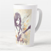 Mädchen mit Rockmusik Milchtasse (Rechte Ecke)