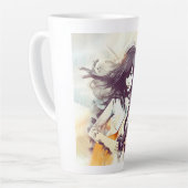 Mädchen mit Rockmusik Milchtasse (Linke Ecke)