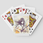 Mädchen mit Rockmusik Spielkarten (Rückseite)