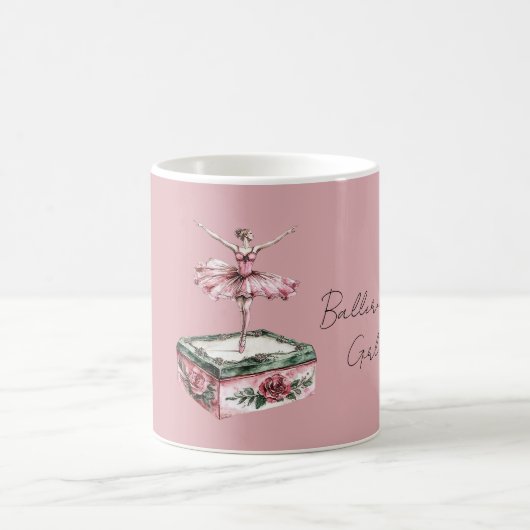 Mädchen mit rosa Ballerina Kaffeetasse (Mittel)