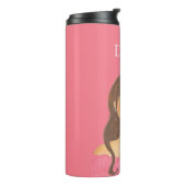 Mädchen mit rosa Kleid Thermosbecher (Nach links gedreht)