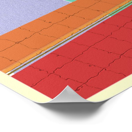 Mädchen mit rosa Schirm Poster (Ecke)