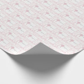 Mädchen mit rosa Spitze Taufe Geschenkpapier (Ecke)