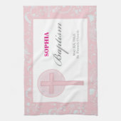 Mädchen mit rosa Spitze Taufe Handtuch (Vertikal)