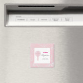 Mädchen mit rosa Spitze Taufe Magnet (In Situ (Geschirrspüler))