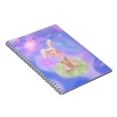 Mädchen mit rosafarbenem Hasen Notizblock (Rechte Seite)