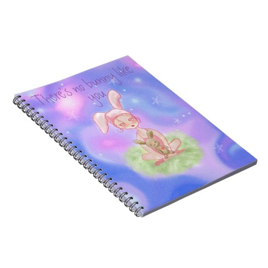 Mädchen mit rosafarbenem Hasen Notizblock (Rechte Seite)