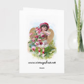 Mädchen mit Rose Karte (Rückseite)