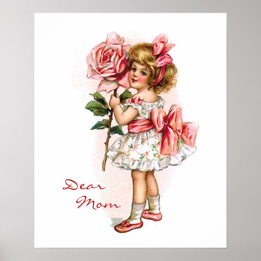 Mädchen mit Rose Poster (Vorne)
