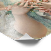 Mädchen mit Rose von Emile Vernon Fotodruck (Ecke)