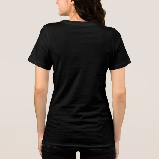 Mädchen mit Rosen Tri-Blend Shirt (Rückseite)