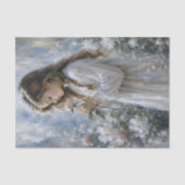 Mädchen mit Rosengarten-Decoupage Seidenpapier (Vorderseite)