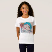 Mädchen mit Rote Rose Beret be True Girl T Shirt (Vorne ganz)
