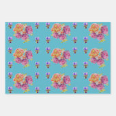 Mädchen mit Rote Rose Beret Wasserfarbe wahr sein Geschenkpapier Set (Vorderseite 2)