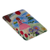 Mädchen mit rotem Ballon Flexible Foto Magnet (Rechte Seite)