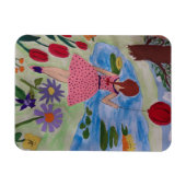 Mädchen mit rotem Ballon Flexible Foto Magnet (Horizontal)