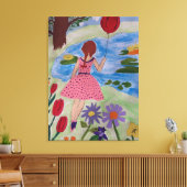 Mädchen mit rotem Ballon Leinwanddruck (Insitu (Wohnzimmer))