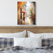 Mädchen mit rotem Regenschirm Leinwanddruck (Insitu (Schlafzimmer))