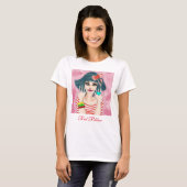 Mädchen mit rotem Ribbon-T - Shirt (Vorne ganz)