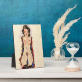 Mädchen mit Roten Gartern | Egon Schiele | Fotoplatte (Seite)