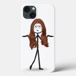 Mädchen mit roten Haaren als Strichzeichnung Case-Mate iPhone Hülle
