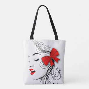 Mädchen mit roter Schüssel Tasche