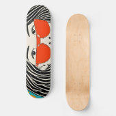 Mädchen mit roter Sonnenbrille Skateboard (Vorderseite)