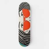 Mädchen mit roter Sonnenbrille Skateboard (Vorderseite)