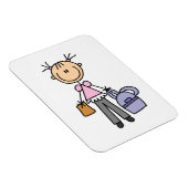 Mädchen mit Rucksack Magnet (Rechte Seite)