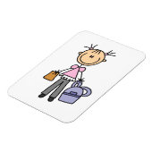 Mädchen mit Rucksack Magnet (Linke Seite)