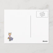 Mädchen mit Rucksack Postkarte (Rückseite)