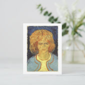Mädchen mit Ruffled Hair, Vincent Van Gogh Postkarte (Stehend Vorderseite)