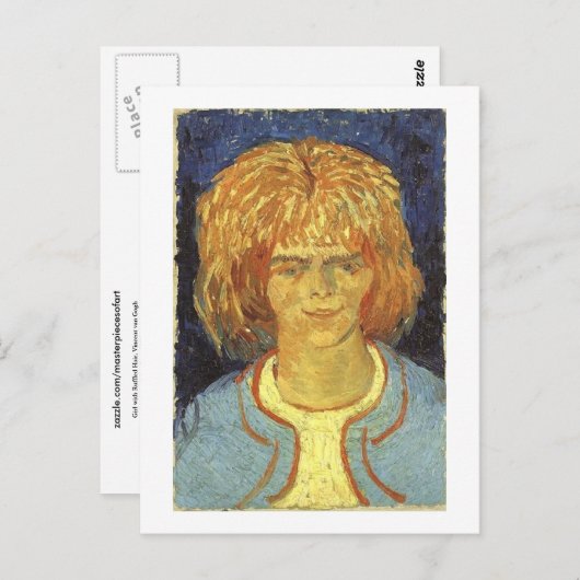 Mädchen mit Ruffled Hair, Vincent Van Gogh Postkarte (Vorne/Hinten)