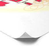 Mädchen mit Santa-Kostüm Poster (Ecke)