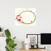 Mädchen mit Santa-Kostüm Poster (Heimbüro)