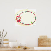 Mädchen mit Santa-Kostüm Poster (Küche)