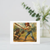 Mädchen mit Schlagholz,  Postkarte (Stehend Vorderseite)