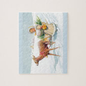 Mädchen mit Schlitten Puzzle (Vertikal)