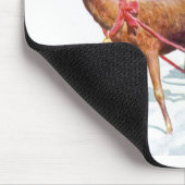 Mädchen mit Schlitten zu Weihnachten Mousepad (Ecke)