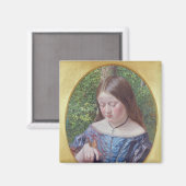 Mädchen mit Schmetterling Magnet (Vorderseite/Rückseite)