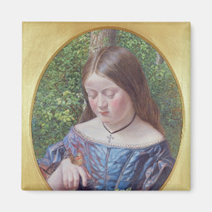 Mädchen mit Schmetterling Magnet