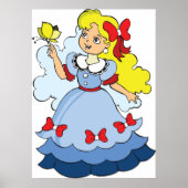 Mädchen mit Schmetterling Poster (Vorne)
