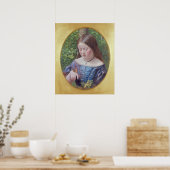 Mädchen mit Schmetterling Poster (Küche)