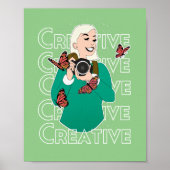 Mädchen mit Schmetterlingen Poster (Vorne)