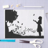 Mädchen mit Schmetterlingen Seidenpapier (Handwerk)